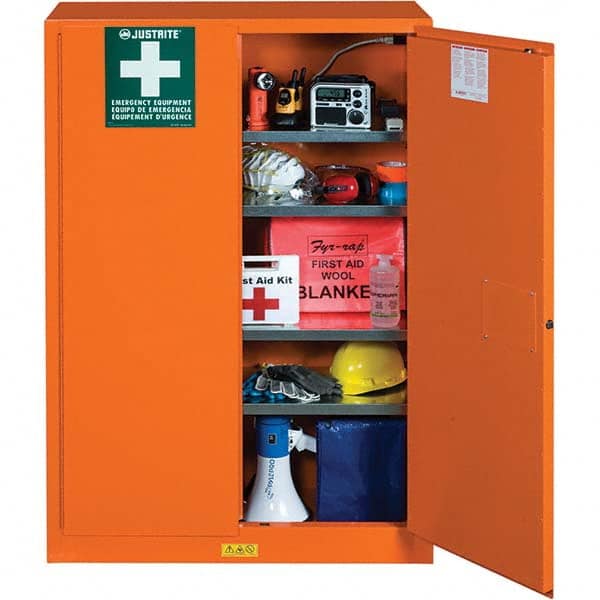 Empty First Aid Cabinets & Cases, Product Type: Emergency Preparedness Storage Cabinet , Material: Steel , Overall Height: 65in , Overall Width: 43in  MPN:860002