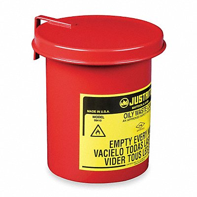 Countertop Oily Waste Can 1/2 gal Steel MPN:09410