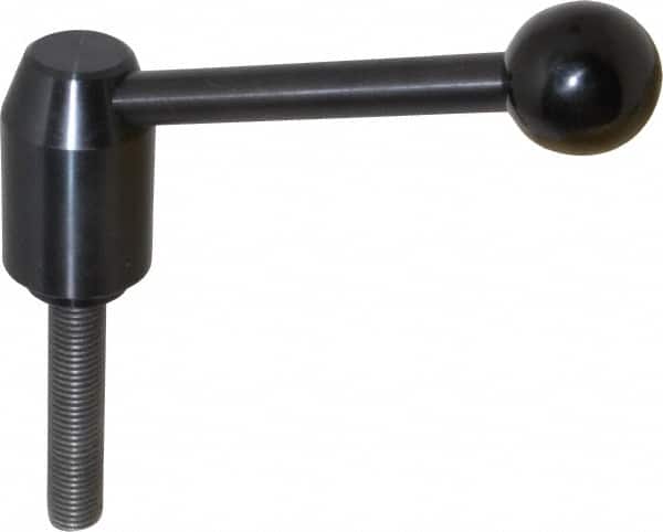 Metric Size Threaded Stud Adjustable Clamping Handle: M16 x 2.00 Thread, 28 mm Hub Dia, Steel MPN:16N80A15/E