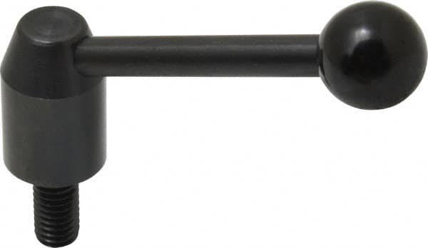 Threaded Stud Adjustable Clamping Handle: 3/8-16 Thread, 0.53
