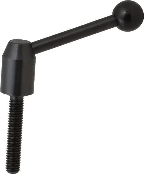 Threaded Stud Adjustable Clamping Handle: 3/8-16 Thread, 0.53