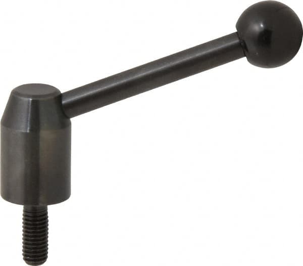 Metric Size Threaded Stud Adjustable Clamping Handle: M8 x 1.25 Thread, 13.5 mm Hub Dia, Steel MPN:8N20A11/E