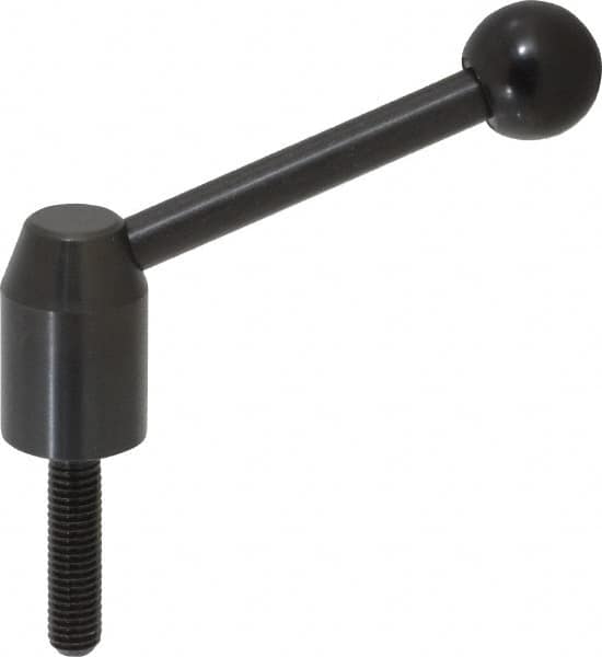 Threaded Stud Adjustable Clamping Handle: M8 x 1.25 Thread, 13.5 mm Hub Dia, Steel, Black MPN:8N32A11/E