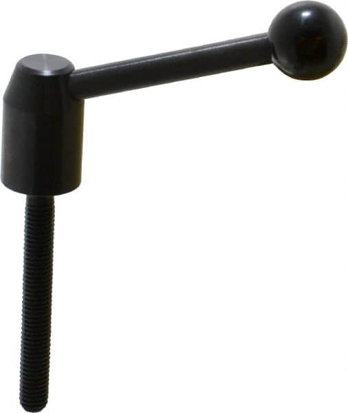 Threaded Stud Adjustable Clamping Handle: M8 x 1.25 Thread, 13.5 mm Hub Dia, Steel, Black MPN:8N63A11/E