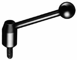 Threaded Stud Adjustable Clamping Handle: 1/2-13 Thread, 0.91
