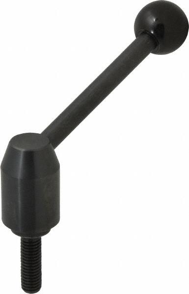 Inch Size Threaded Stud Adjustable Clamping Handle: 1/2-13 Thread, Steel MPN:8T40A14/E