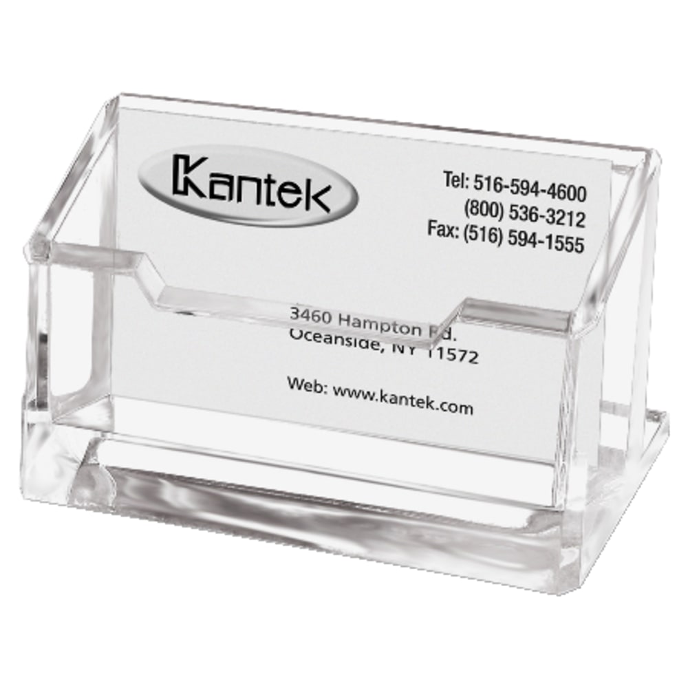 Kantek Acrylic Business Card Holder, 2in x 2 3/8in x 4 1/4in, Clear (Min Order Qty 11) MPN:AD30