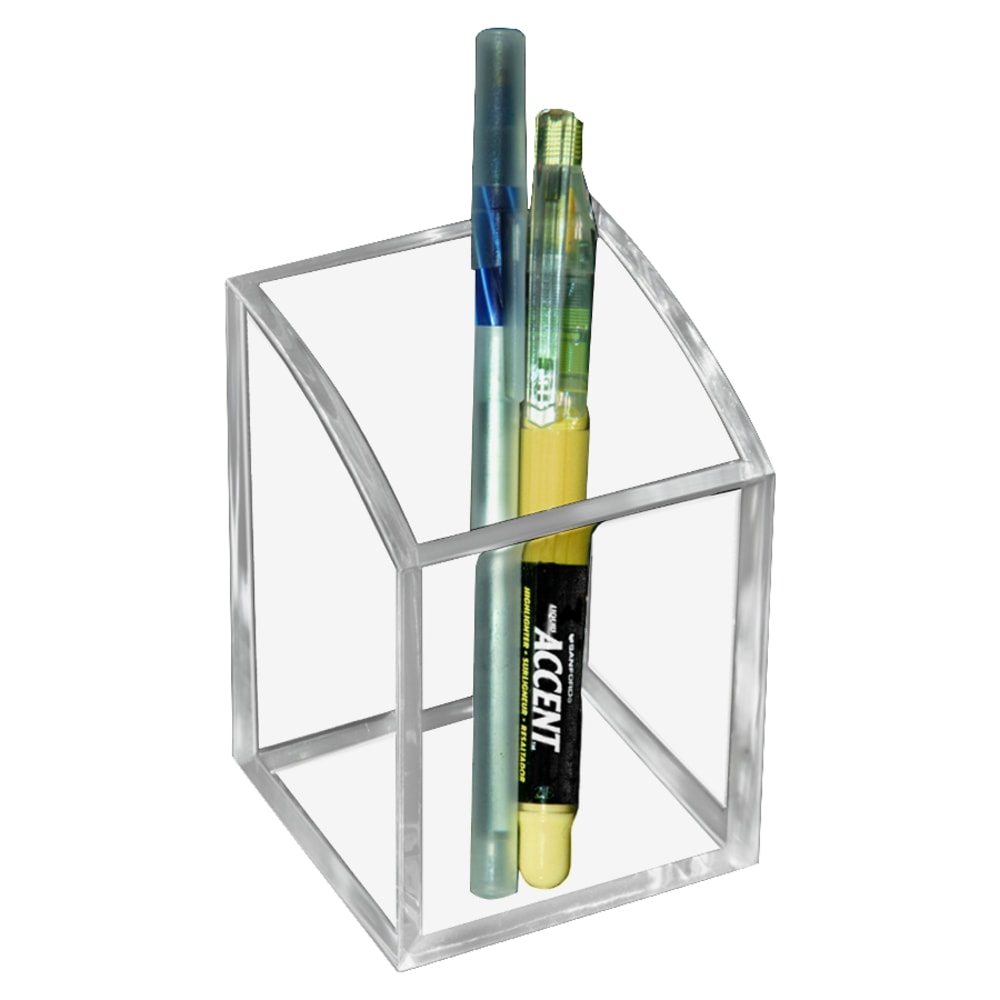 Kantek Pen Cup, 3in x 3in x 4 1/4in, Clear (Min Order Qty 7) MPN:AD20