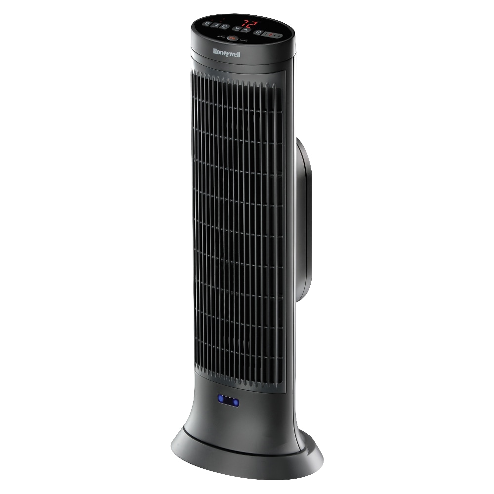 Honeywell 1500 Watts Electric Ceramic Oscillating Heater, 2 Heat Settings, 23.25inH x 8.75inW x 6.75inD, Black MPN:HCE323V