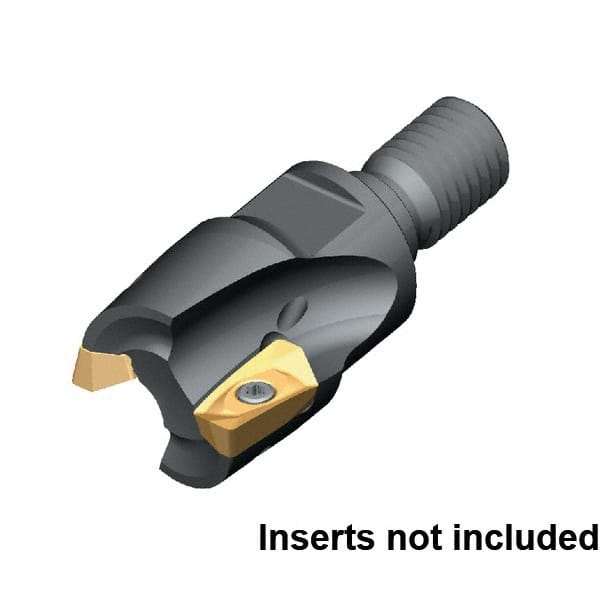 Indexable Square-Shoulder End Mill: M1D020ME1402M010L035, 20 mm Cut Dia, M10 Modular Connection Shank MPN:2968370