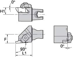 Modular Grooving Head: Left Hand, Cutting Head, System Size KM25, Uses NG3L Inserts MPN:2399501