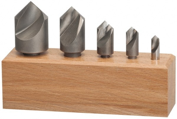 Countersink Set: 5 Pc, 1/4 to 1