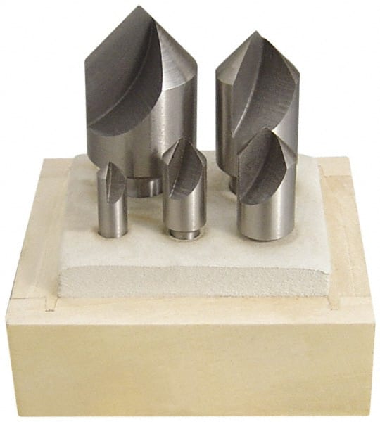 Countersink Set: 5 Pc, 1/4 to 1