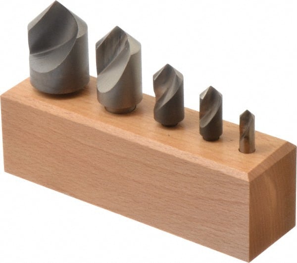 Countersink Set: 5 Pc, 1/4 to 1