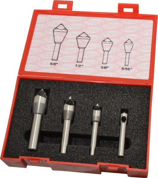 Countersink Set: 4 Pc, 5/16 to 5/8