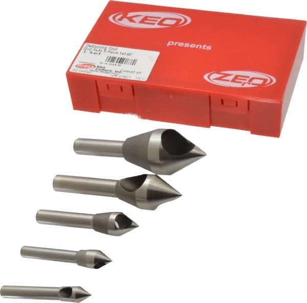 Countersink Set: 5 Pc, 5/16 to 1