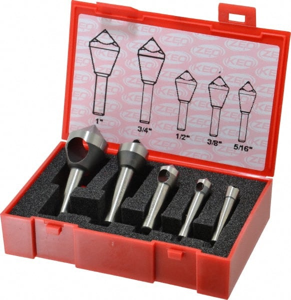 Countersink Set: 5 Pc, 5/16 to 1