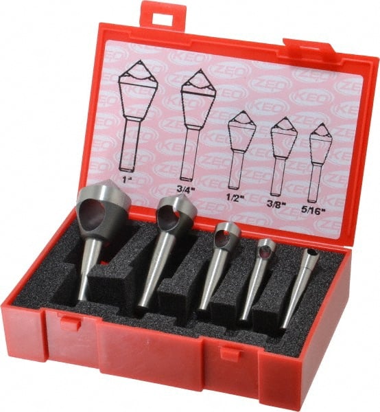 Countersink Set: 5 Pc, 5/16 to 1