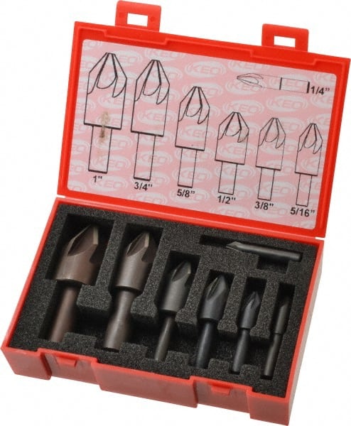Countersink Set: 7 Pc, 1/4 to 1