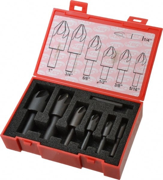 Countersink Set: 7 Pc, 1/4 to 1