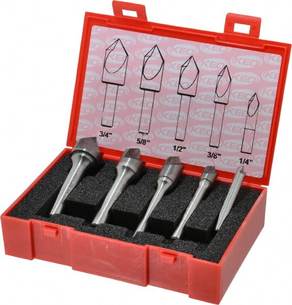Countersink Set: 5 Pc, 1/4 to 3/4
