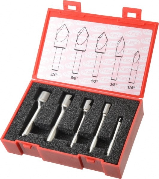 Countersink Set: 5 Pc, 1/4 to 3/4