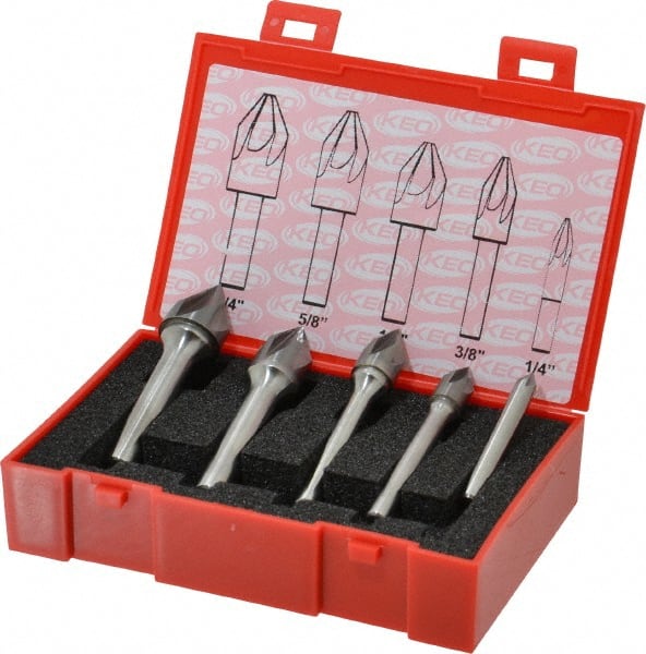Countersink Set: 5 Pc, 1/4 to 3/4