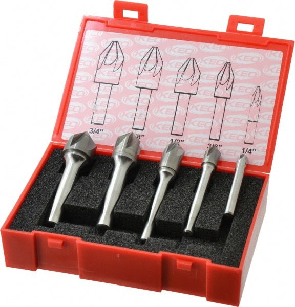Countersink Set: 5 Pc, 1/4 to 3/4