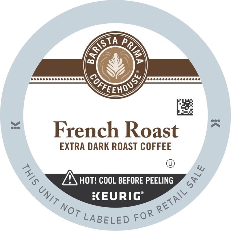 Barista Prima Coffeehouse Coffee K-Cups, Dark Roast, French Roast, 4 Cartons, 96 K-Cups MPN:6611CT