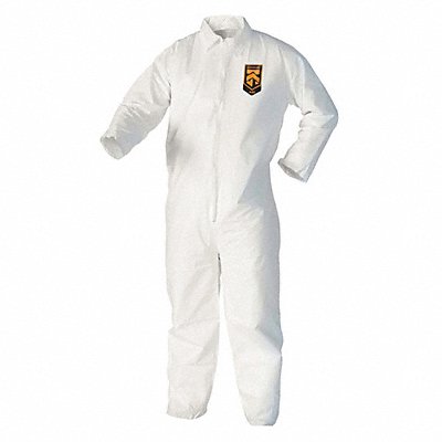 Collared Coverall Open White XL PK25 MPN:44304