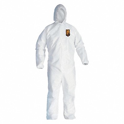 Hooded Coverall Elastic White 2XL PK25 MPN:44325