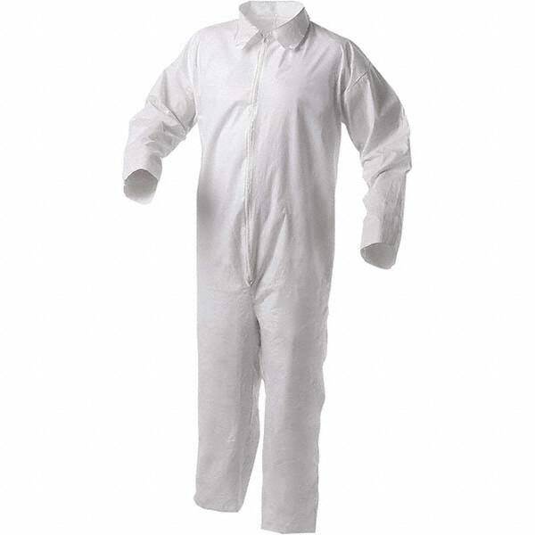 Disposable Coveralls: Size 4X-Large, Film Laminate, Zipper Closure MPN:38922