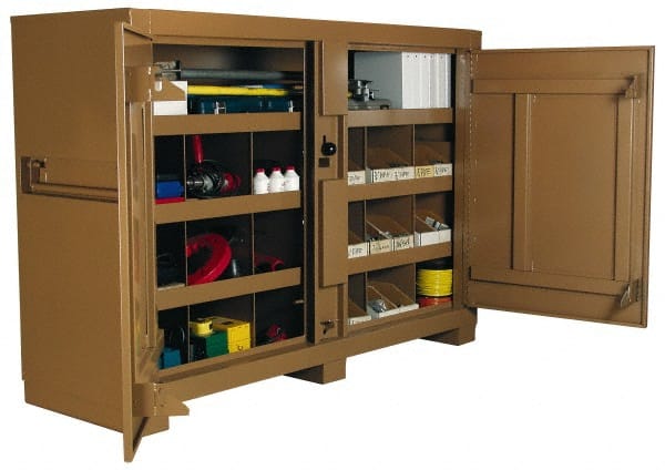 Job Site Bin Storage Cabinet: MPN:129