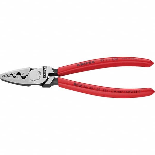 Crimpers, Crimper Type: Crimping Plier , Maximum Wire Gauge: 6AWG , Terminal Type: Various , Features: Easy Crimping Due to Optimised Transmission Ratio MPN:97 71 180