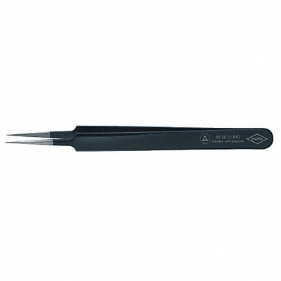 Tweezers ESD Needle 4-1/4 In SS Black MPN:92 28 71 ESD