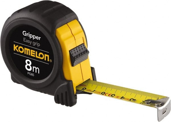 Tape Measure: 26' Long, 25 mm Width, Yellow Blade MPN:PG85