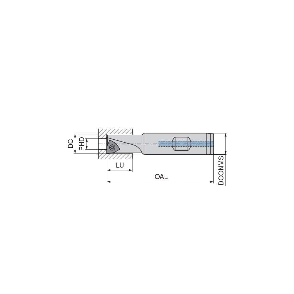 Indexable Counterbores, Counterbore Diameter: 20.00mm , Maximum Counterbore Depth: 20.00mm , Shank Diameter: 25.0000 , Shank Diameter (Fractional Inch): 63/64  MPN:3019801500