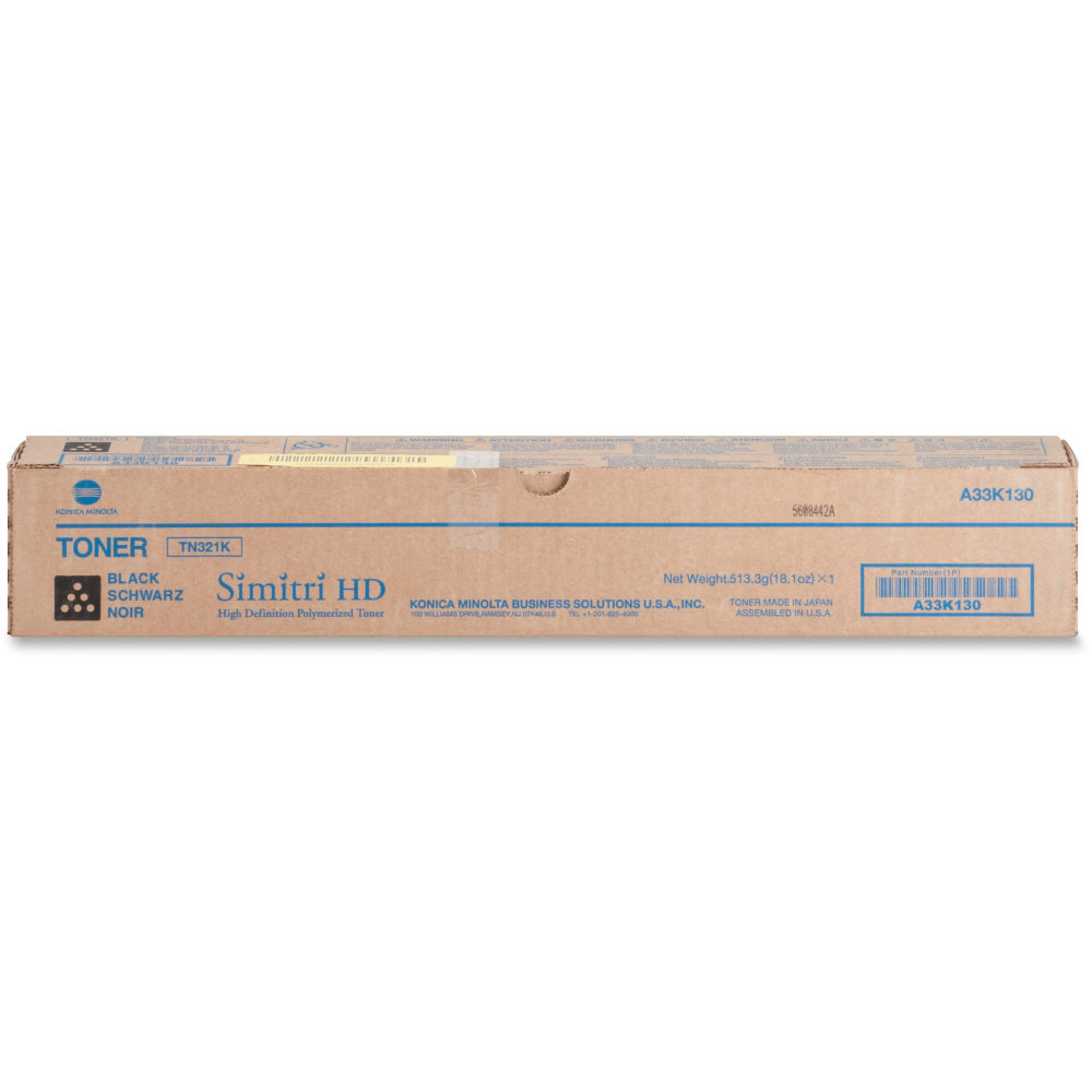 Konica Minolta Original Toner Cartridge - Laser - 27000 Pages - Black - 1 Each MPN:TN321K