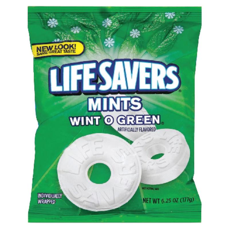 Life Savers Wint-O-Green Mints, 6.25 Oz Bag (Min Order Qty 22) MPN:11649