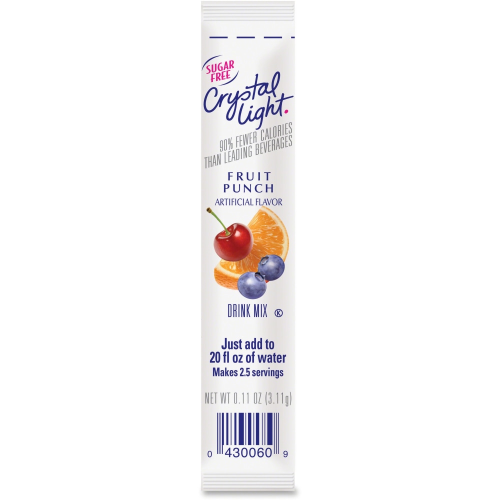 Crystal Light On-The-Go Fruit Punch Mix Sticks - 0.16 oz - Stick - 30 / Box (Min Order Qty 3) MPN:0006