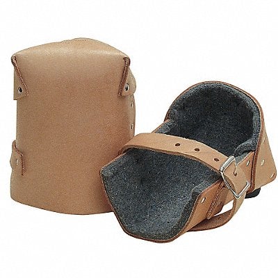 Knee Pads Leather/Felt Tan PR MPN:WL087