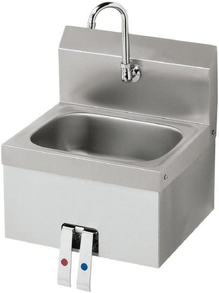 Hand Sink: Knee Valve Faucet, 304 Stainless Steel MPN:HS-15