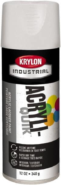 Lacquer Spray Paint: White, Semi-Gloss, 16 oz MPN:K01508A07