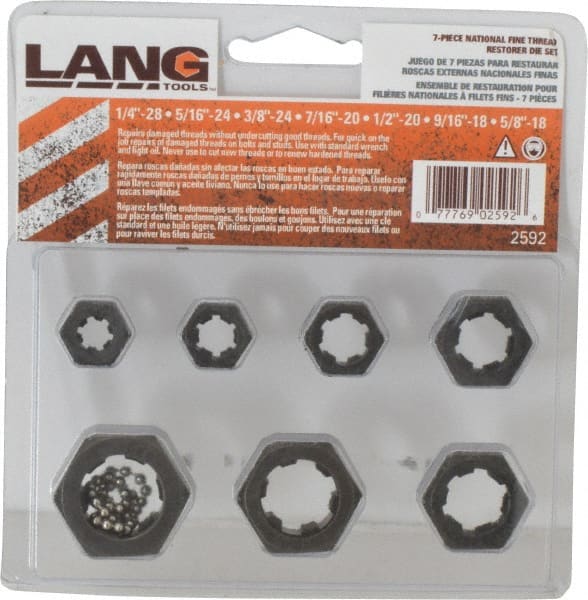 1/4-28 to 5/8-18 UNF, Hex Die Set MPN:2592M