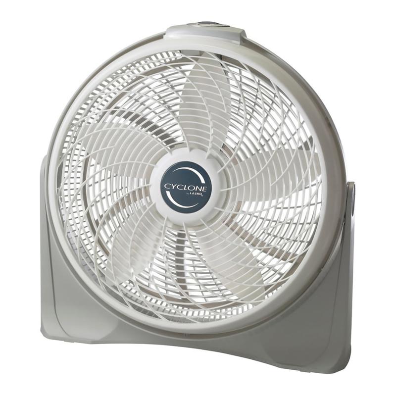Lasko Cyclone 20in 3-Speed Air Circulator Fan, 23.19inH x 6.75inW x 23.5inD, White MPN:3520