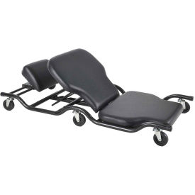 ShopSol Creeper w/Adjustable Backrest and Headrest 500 lb. Cap Black Vinyl - 1010484 1010484