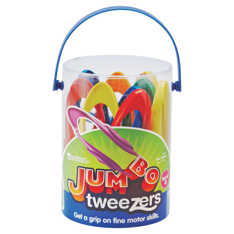 Learning Resources Jumbo Tweezers, 6inH, Pre-K - Grade 2, Pack Of 12 (Min Order Qty 5) MPN:LER1963