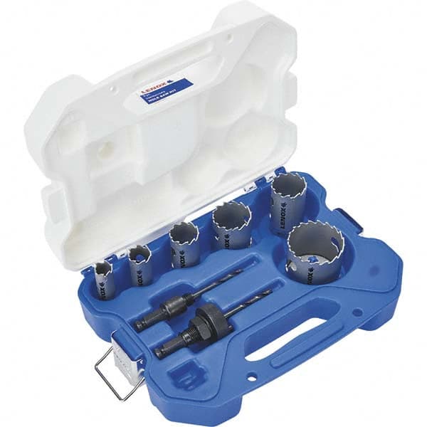 Plumber's's Hole Saw Kit: 8 Pc, 3/4 to 2-1/4
