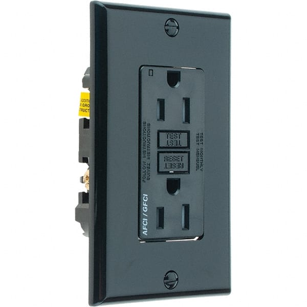 GFCI Receptacles, Grade: Commercial , NEMA Configuration: 5-15R , Reset Type: Manual , Wiring Method: Back, Side , Number of Phases: 1  MPN:AGTR1-E