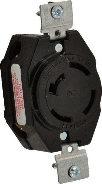 120/208 VAC, 20 Amp, NonNEMA, Ungrounded Receptacle MPN:7410-B